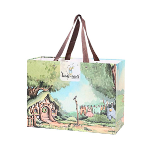 Медведь Lina TeddyTales, кремово-розовый, длинная шерсть, L, 38 см
